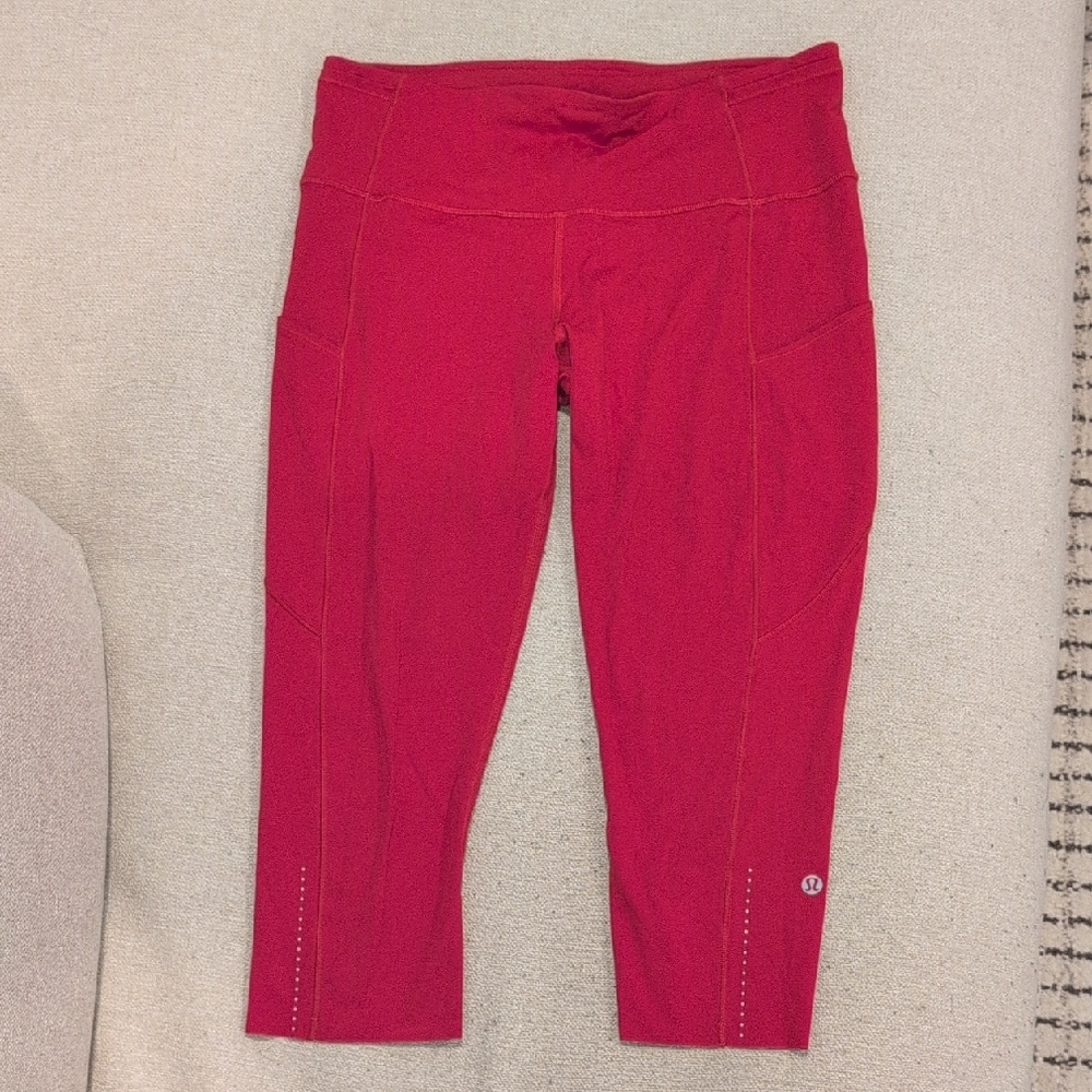 Lululemon Red Cropped Leggings